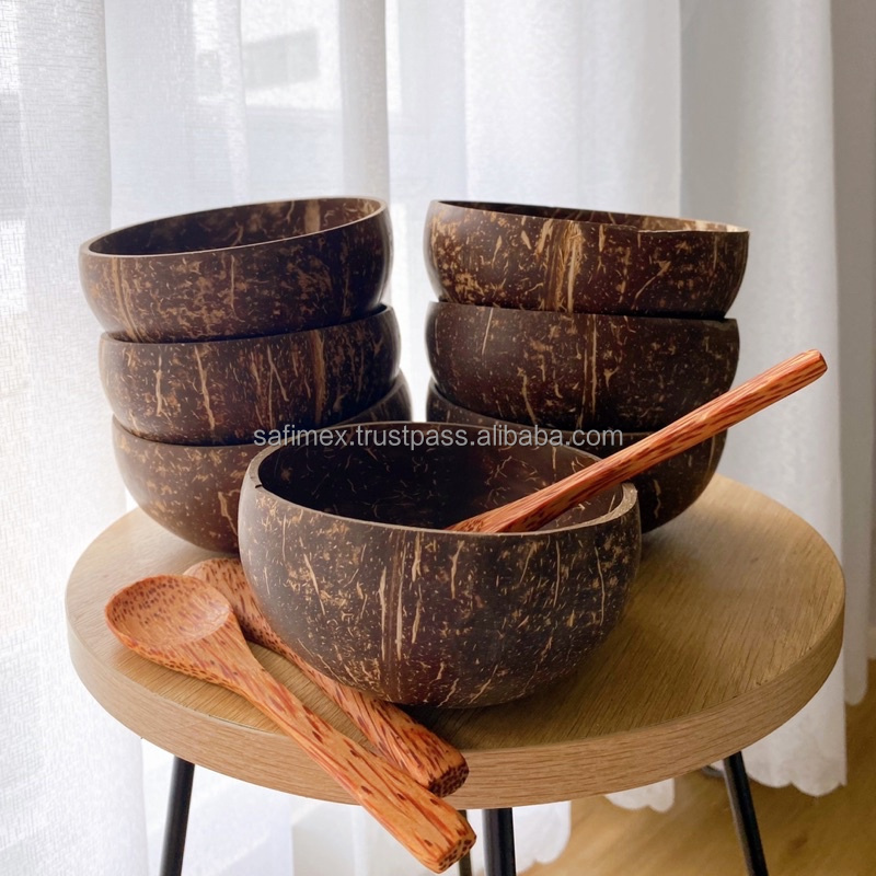 Real coconut shell bowl polished cheapest price with customized packaging from Vietnam/Coconut shell bowl for smoothie 2023