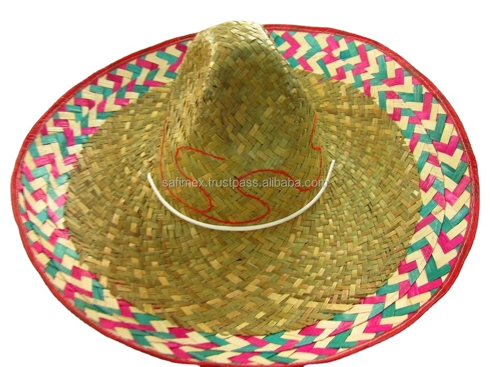 Traditional Mexican straw hat sombrero de paja/Mexican straw hat made from palm leaf or seagrass eco friendly from Vietnam