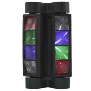 LED Club Mini Stage Spider Lights 8*6w RGBW Dj Beam Stage Wash Light Effect Moving Head Light For Nightclub Bars Disco