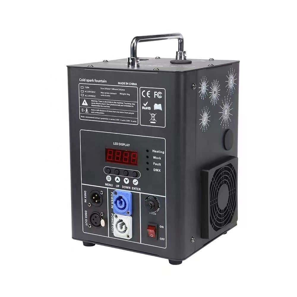 2024 New Design Wireless Fireworks Fountain Sparkler Remote DMX512  600W Fireworks Machine  For Wedding or DJ Stage