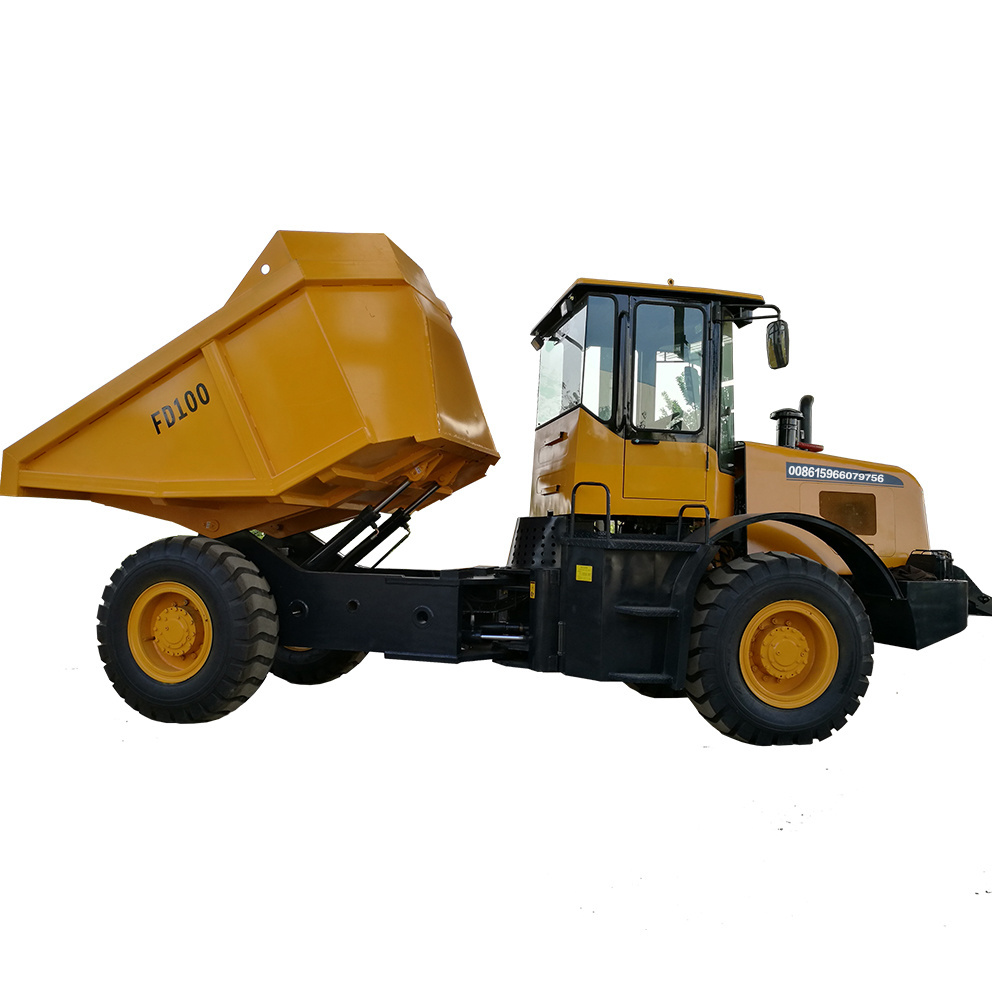 Articulated Frame with hydraulic power steering 4 wheel hydraulic-Air disc brake dumper truck