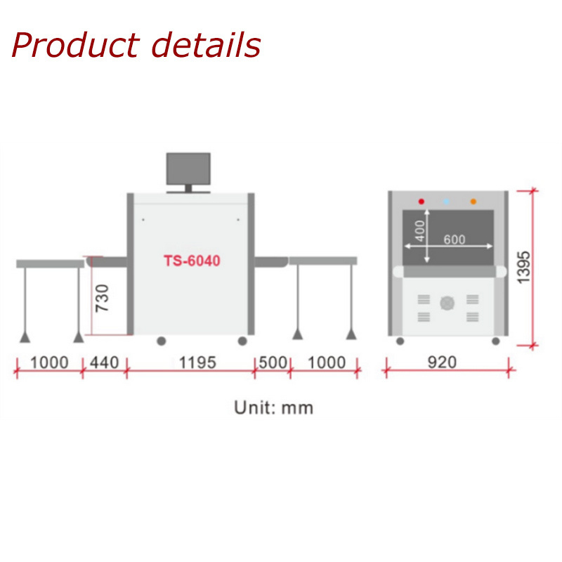 TS-6040 Luggage Checking X Ray Scanner Machine Security Inspection X-Ray Baggage Scanner