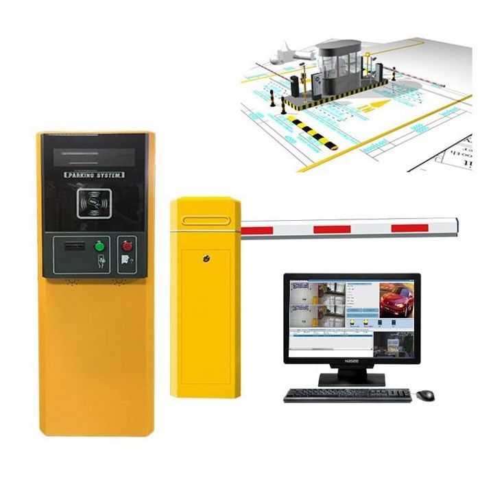 Intelligent Parking Automatic Ticket With Barrier Gate For Car Park And Parking Guidance System