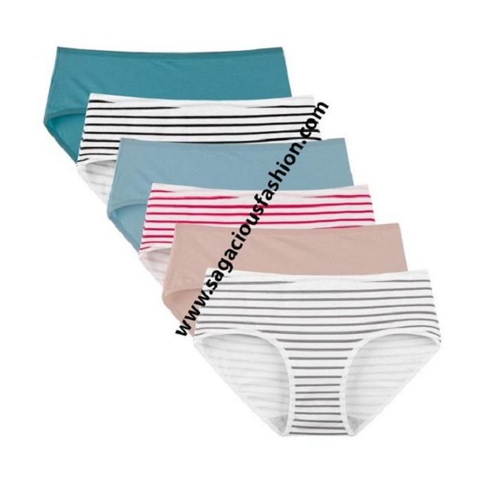 Women Underwear Panties Customized Design High and Low Waist Pure Cotton Solid/Printed Plus Size from Bangladesh