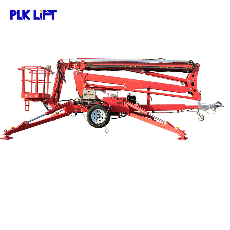 10m 12m Trailer mounted cherry picker towable boom man lift for sale