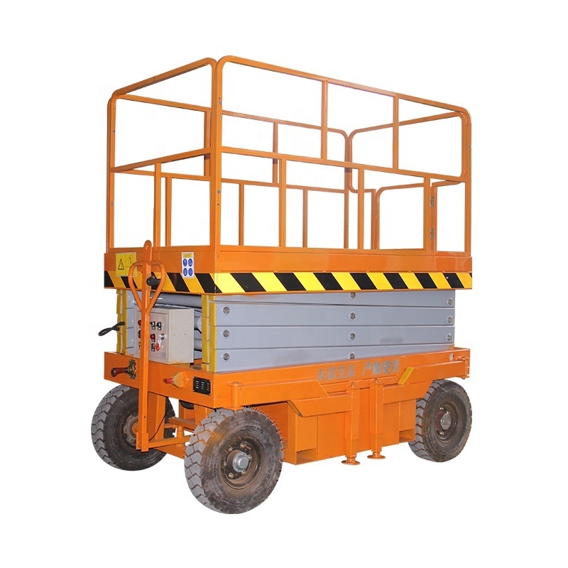 Full Electric X Scissor Lift Hydraulic Aerial Working Station CE Marked Mobile Scaffold for Construction