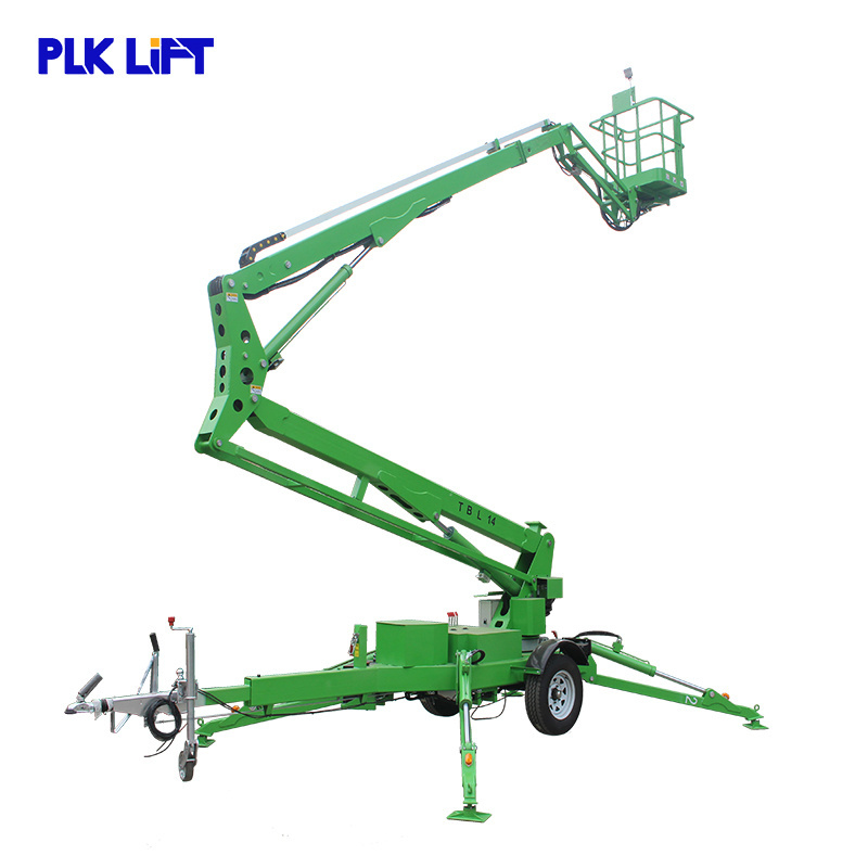 10m 12m Trailer mounted cherry picker towable boom man lift for sale