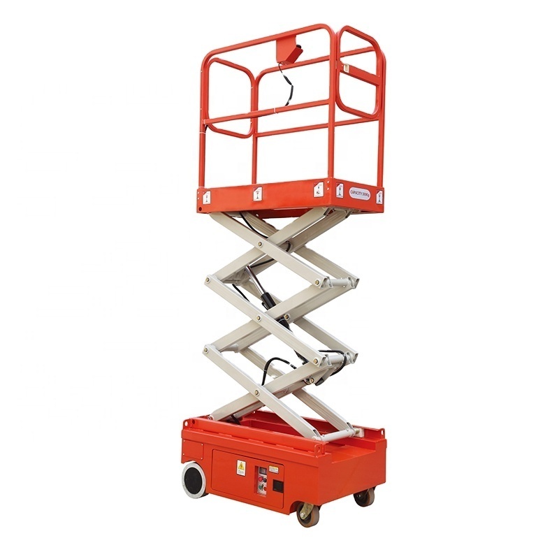 Factory direct sale 3 meter Battery Powered Hydraulic Small Scissor Lift Trolley For Warehouse