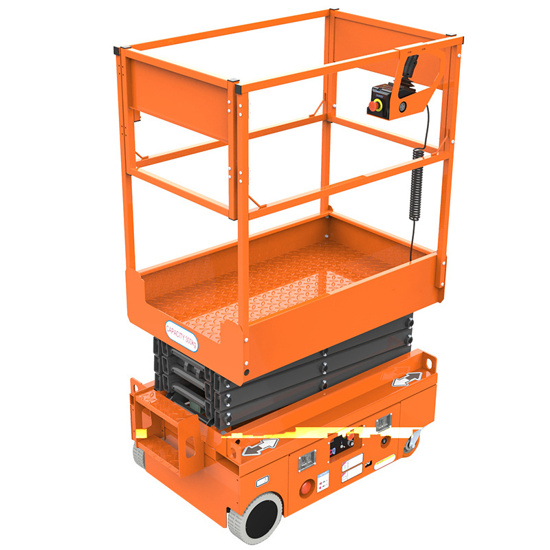 Factory direct sale 3 meter Battery Powered Hydraulic Small Scissor Lift Trolley For Warehouse