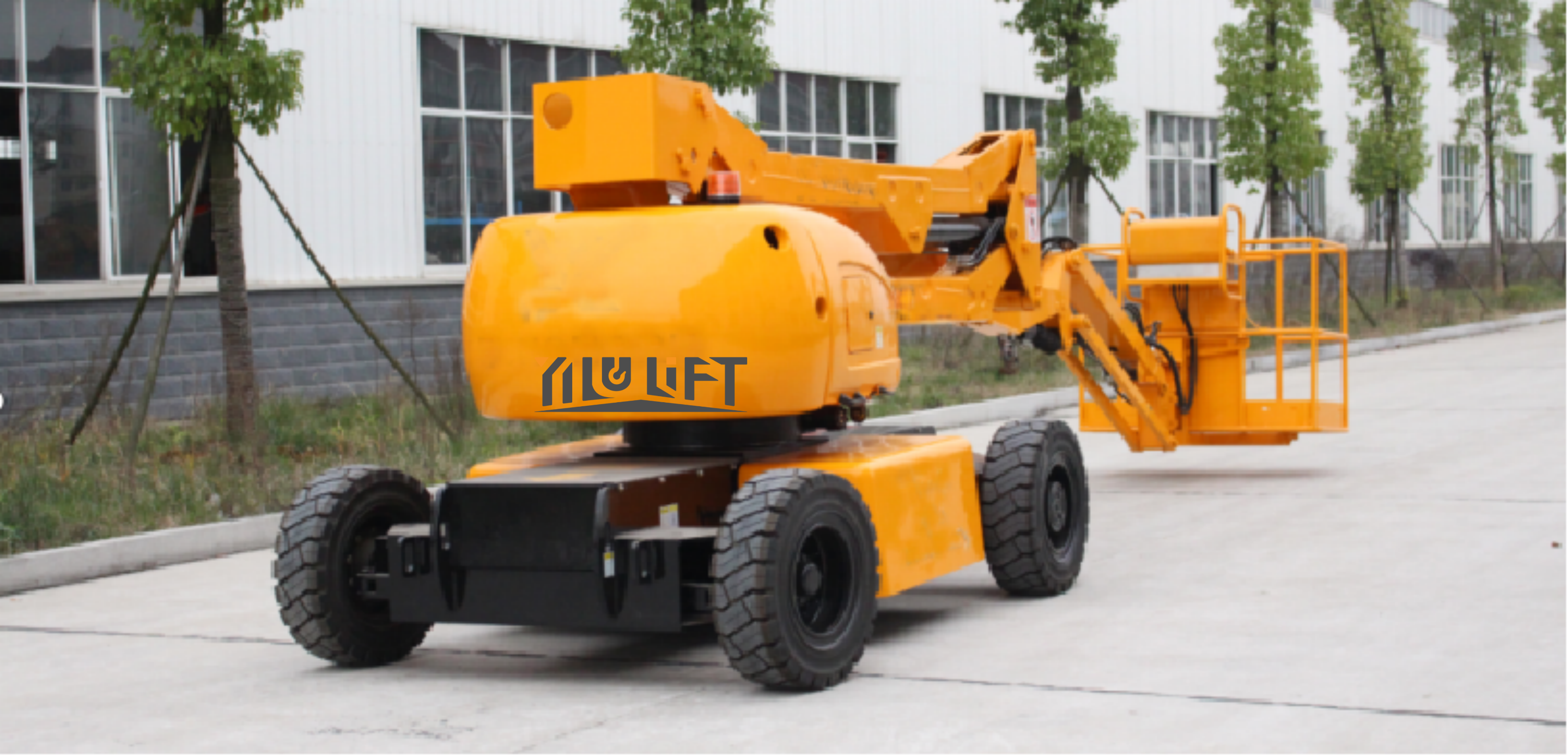 With High Click 14m Self Propelled Articulated electric articulating Boom Lift Aerial Work Platform With CE