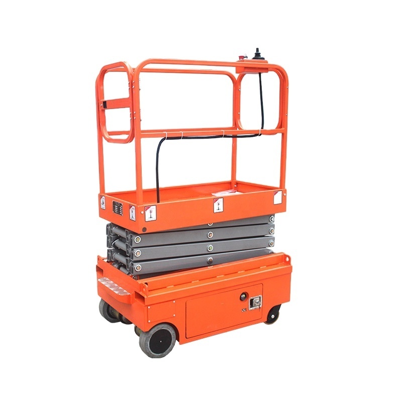 Factory direct sale 3 meter Battery Powered Hydraulic Small Scissor Lift Trolley For Warehouse