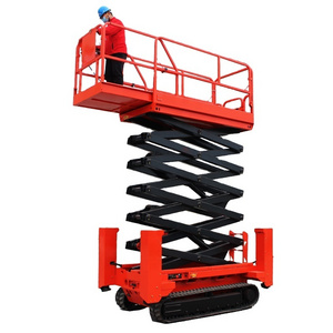 Huge Lifting Platform Electric Diesel Hydraulic Scissor Lifters with Outriggers