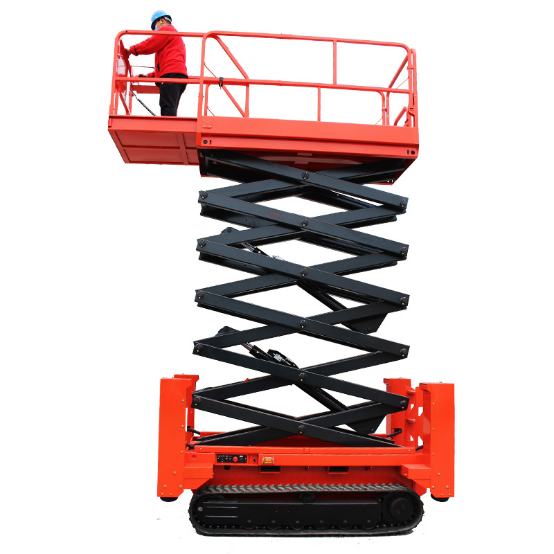 Heavy Duty Outdoor Crawler Scissor Elevator Tracked Aerial Lift for Rental