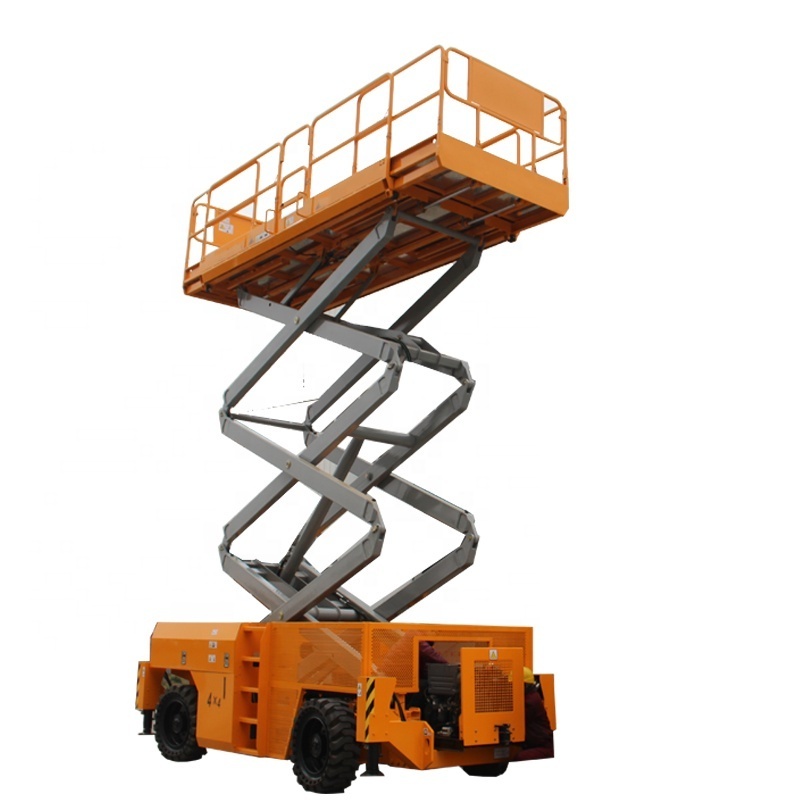 Factory direct sale Rough Terrain hydraulic mobile scissor lift  platform with ce for work