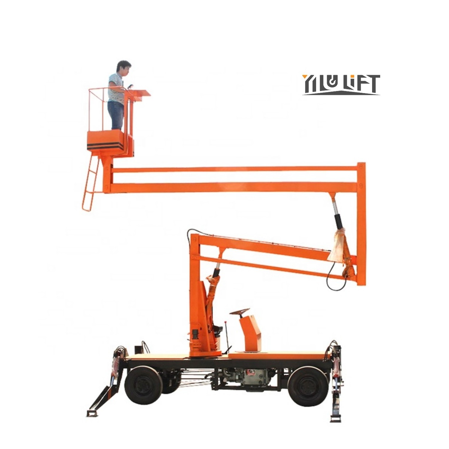 Innovative Design Ce Certificated 10~20M 200KG Load High-end Sky Trailer Towable Boom Lift for Tree Work