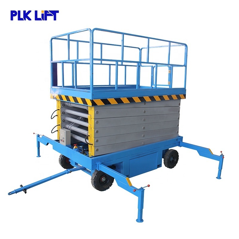 Full Electric X Scissor Lift Hydraulic Aerial Working Station CE Marked Mobile Scaffold for Construction