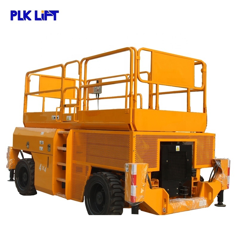 Factory direct sale Rough Terrain hydraulic mobile scissor lift  platform with ce for work