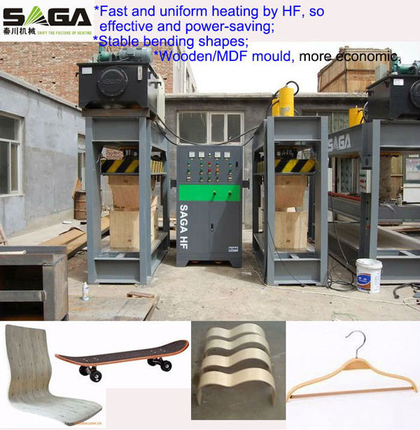 High Frequency Wooden Skateboard Deck Press Machine Plywood Bender from Saga Machinery