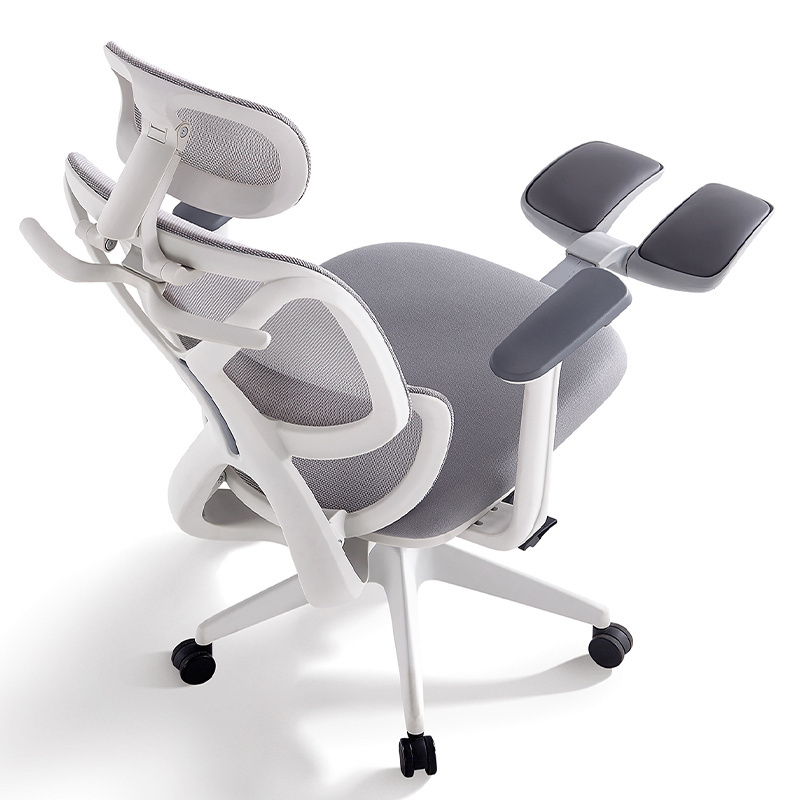 Home Office Breathable Mesh Computer Chair With Footrest Swivel Desk Chair Ergonomic Recliner Office Chair