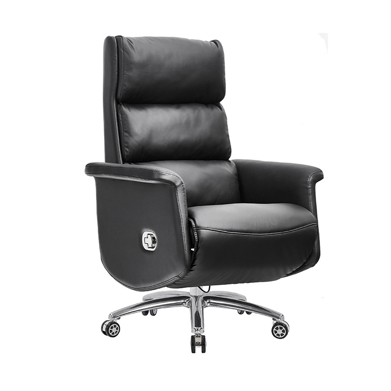 Foshan Sagely  Adjustable Height Boss Leather Swivel Recliner  Chair Executive Office Chair With Footrest