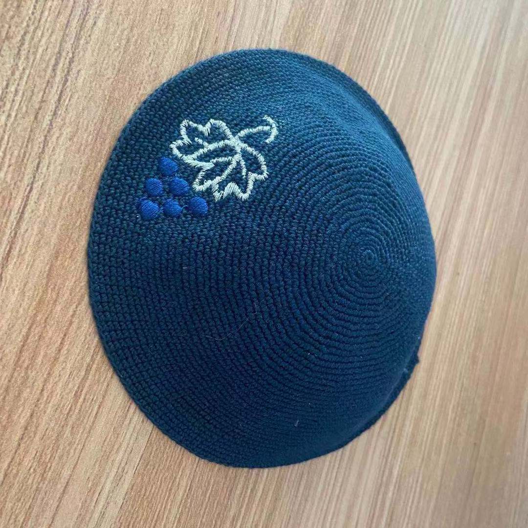 Custom jewish kippot knitted embroidery DMC cotton crochet Israel kippah Hat