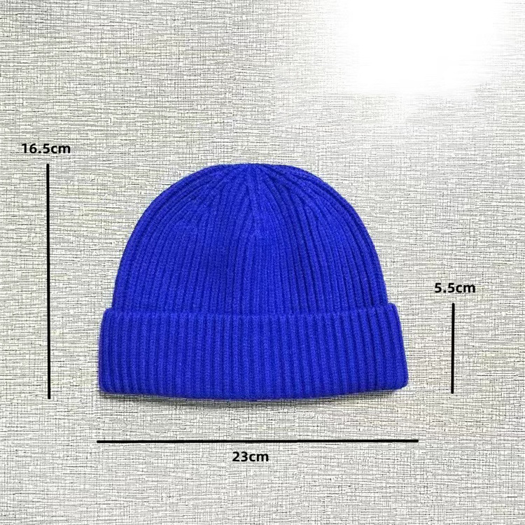 Custom High Quality Fisherman Beanie Hat Winter Warm Knitted Ribbed Skull Beanie Hats Men Women