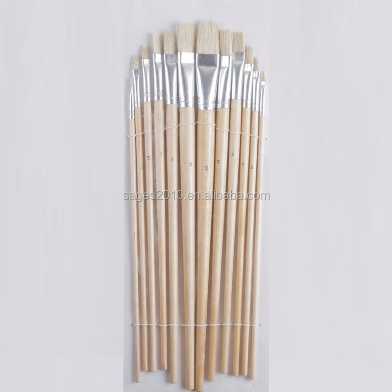 China supplier High quality 6pcs Acrylic Painting Plastic Handle Paint Artist Brush 253 series