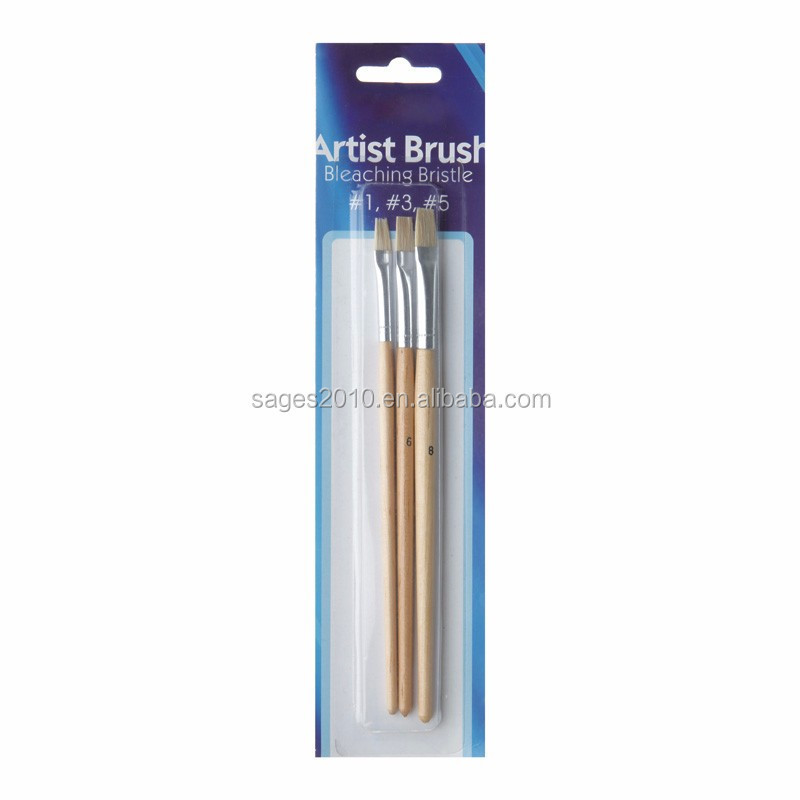 China supplier High quality 6pcs Acrylic Painting Plastic Handle Paint Artist Brush 253 series