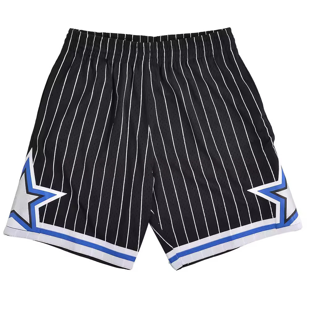 classic printed blank shiny breathable medium above the knee men's embroidery basketball shorts with pockets