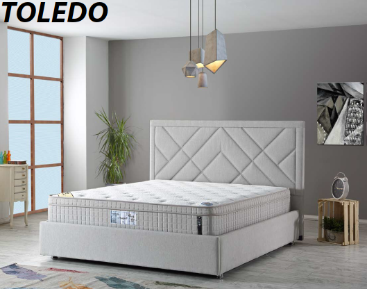 Custom Size Bed Frame Headboard and Mattress with or without storage from Turkish manufacturer