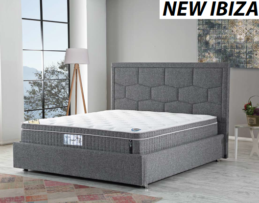 Custom Size Bed Frame Headboard and Mattress with or without storage from Turkish manufacturer