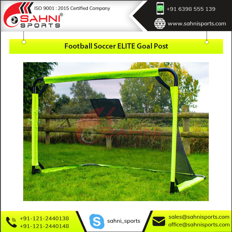 Top Quality Easily Foldable and Sleek Back Design Football Soccer ELITE Goal Post from Indian Manufacturer