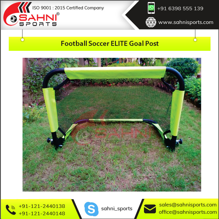 Top Quality Easily Foldable and Sleek Back Design Football Soccer ELITE Goal Post from Indian Manufacturer