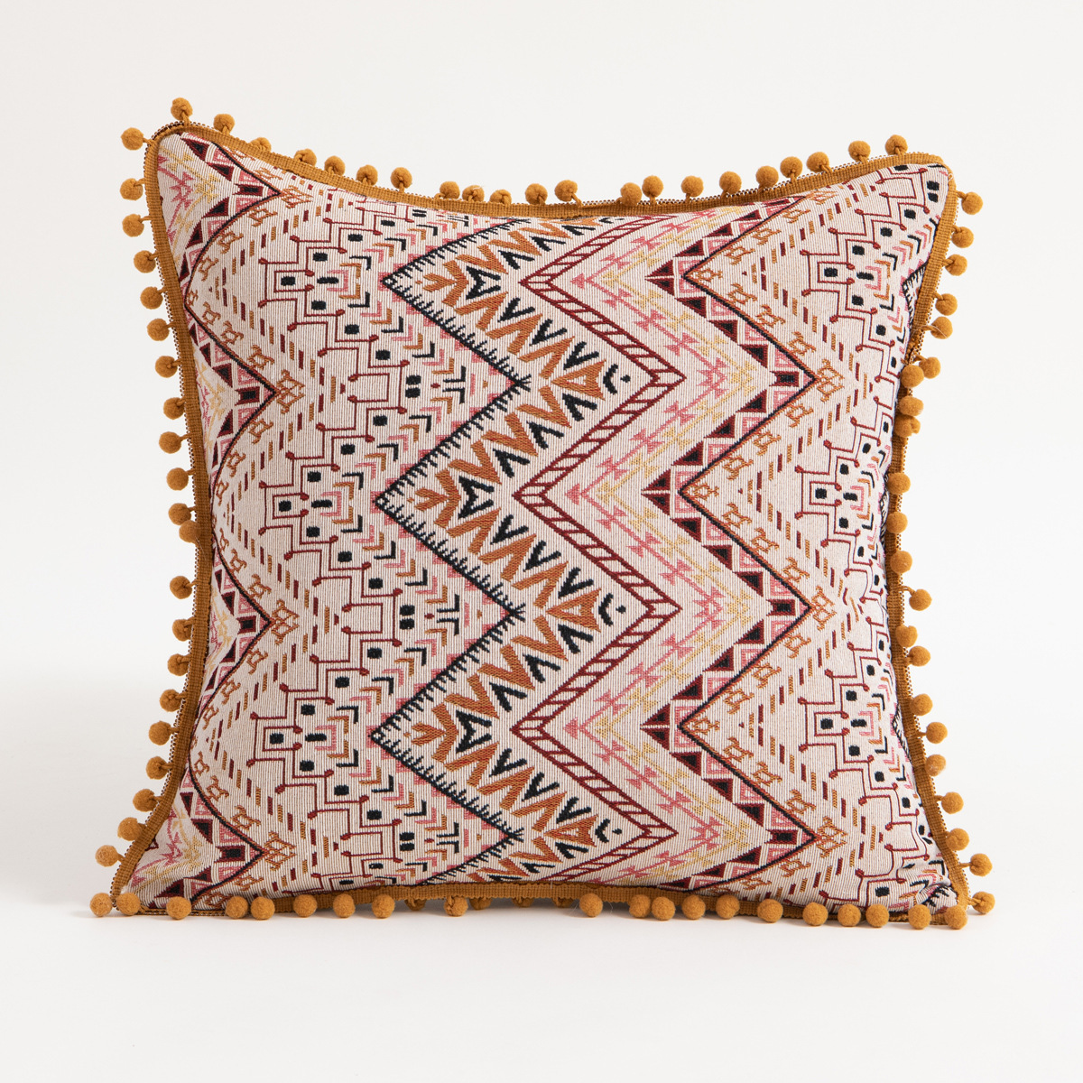 Summer Anne's American Retro Pillow Cover Moroccan Flower Ball Living Room Sofa Cushion Geometry Cushion Pillow Cover