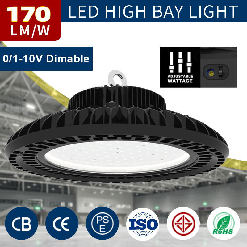 Free sample IP65 DE VILLE 100W 150W 200W ceiling light ufo led high bay light for warehouse workshop factory