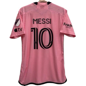 24 25 Inter Miami CF Home Jersey Player Version #10 Messi Pink Color Soccer Football Jersey Custom Authentic Jersey Wholesaler