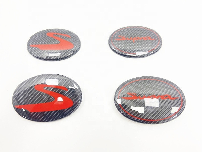 Custom Emblem Rear Carbon Fiber Front & Rear Emblem Set For Toyota GR Supra MK5 A90 A91 2021