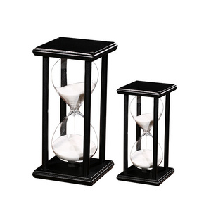 saibasen 30/60 Minutes Hourglass Sand Timer Kitchen School Modern Wooden Hour Glass Sandglass Sand Clock