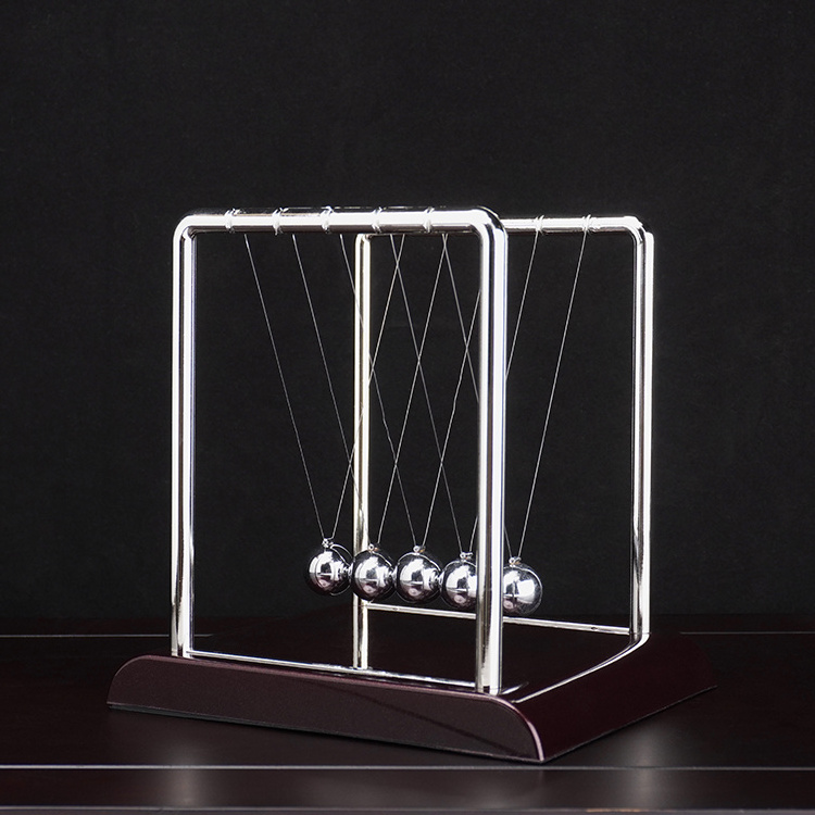 Newton's Cradle Balance Pendulum Physics Learning Desk Toy Swinging Kinetic Balls for Home Office Decoration