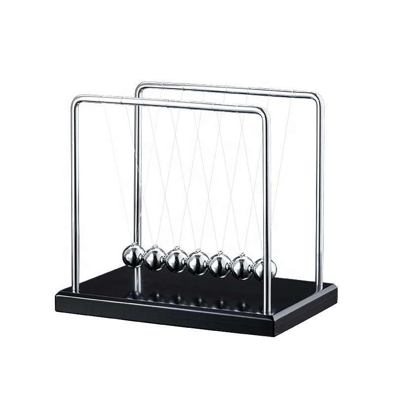 Large Newtons Cradle Pendulum with 7 Balls Physics Perpetual Motion Desk Toys for Office Calm Down Fidgets