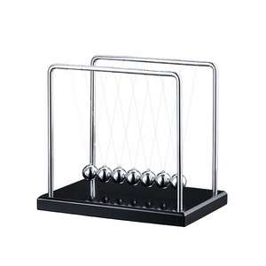 Large Newtons Cradle Pendulum with 7 Balls Physics Perpetual Motion Desk Toys for Office Calm Down Fidgets