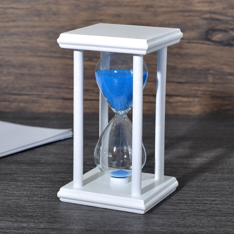 Saibasen Classic 30-min Wooden Sand Glass Traditional Hourglass Birthday Gifts Custom Shower Timer Home Decorative Sand Clock