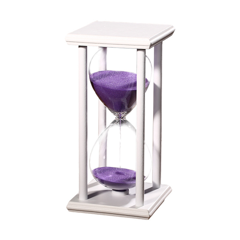 saibasen 30/60 Minutes Hourglass Sand Timer Kitchen School Modern Wooden Hour Glass Sandglass Sand Clock