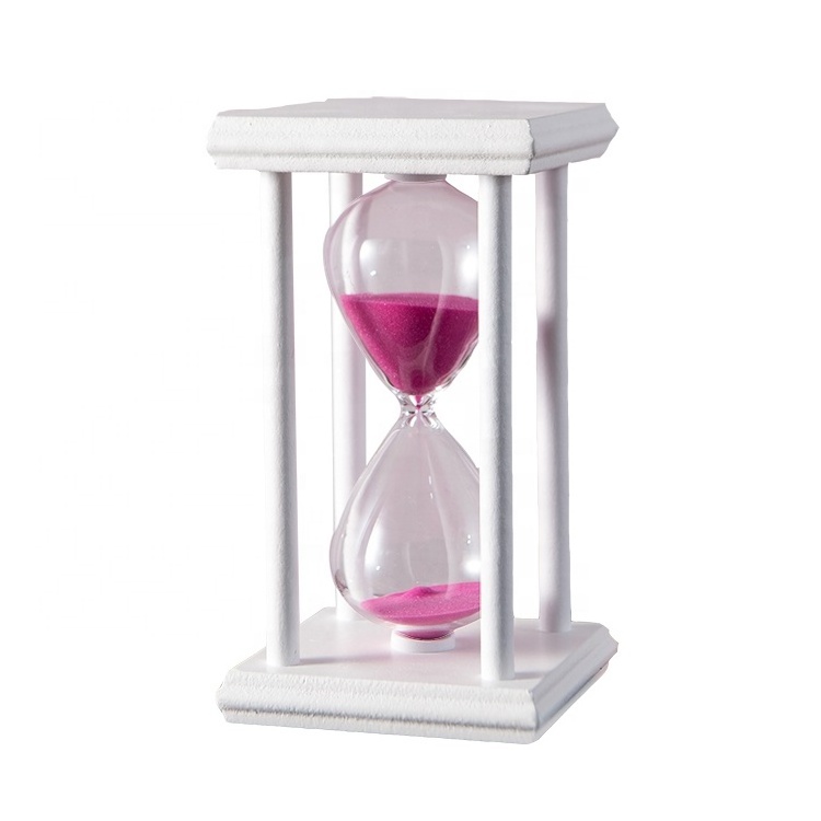 Saibasen Classic 30-min Wooden Sand Glass Traditional Hourglass Birthday Gifts Custom Shower Timer Home Decorative Sand Clock