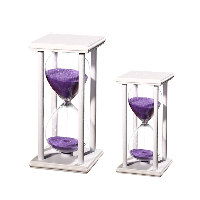 saibasen 30/60 Minutes Hourglass Sand Timer Kitchen School Modern Wooden Hour Glass Sandglass Sand Clock