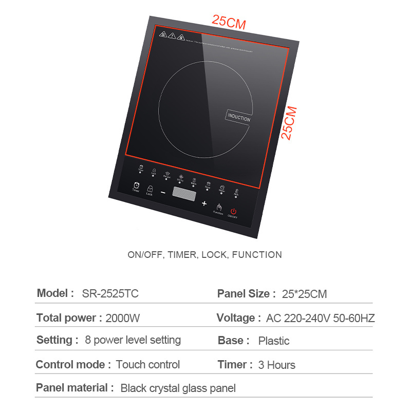 New Design Touch Control Ultra Slim Electric Portable Induction Cooktop Single electric Induction Cooker