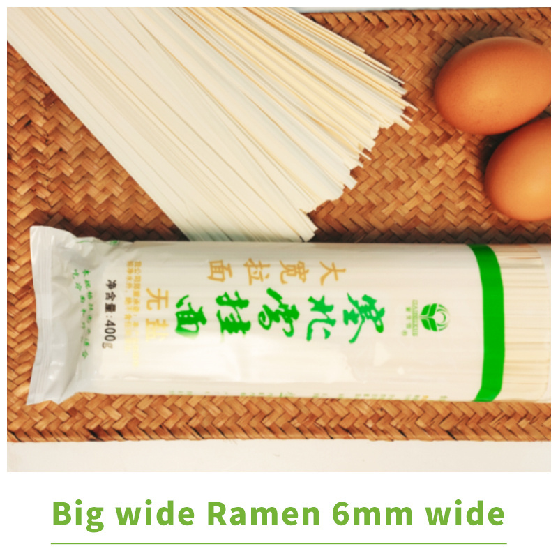 China wholesale bulk ramen noodles 6mm wide dry white noodle food for cuisine Instant dry instant noodle