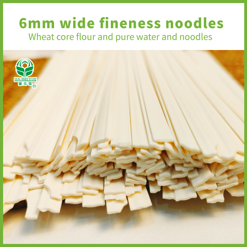 China wholesale bulk ramen noodles 6mm wide dry white noodle food for cuisine Instant dry instant noodle