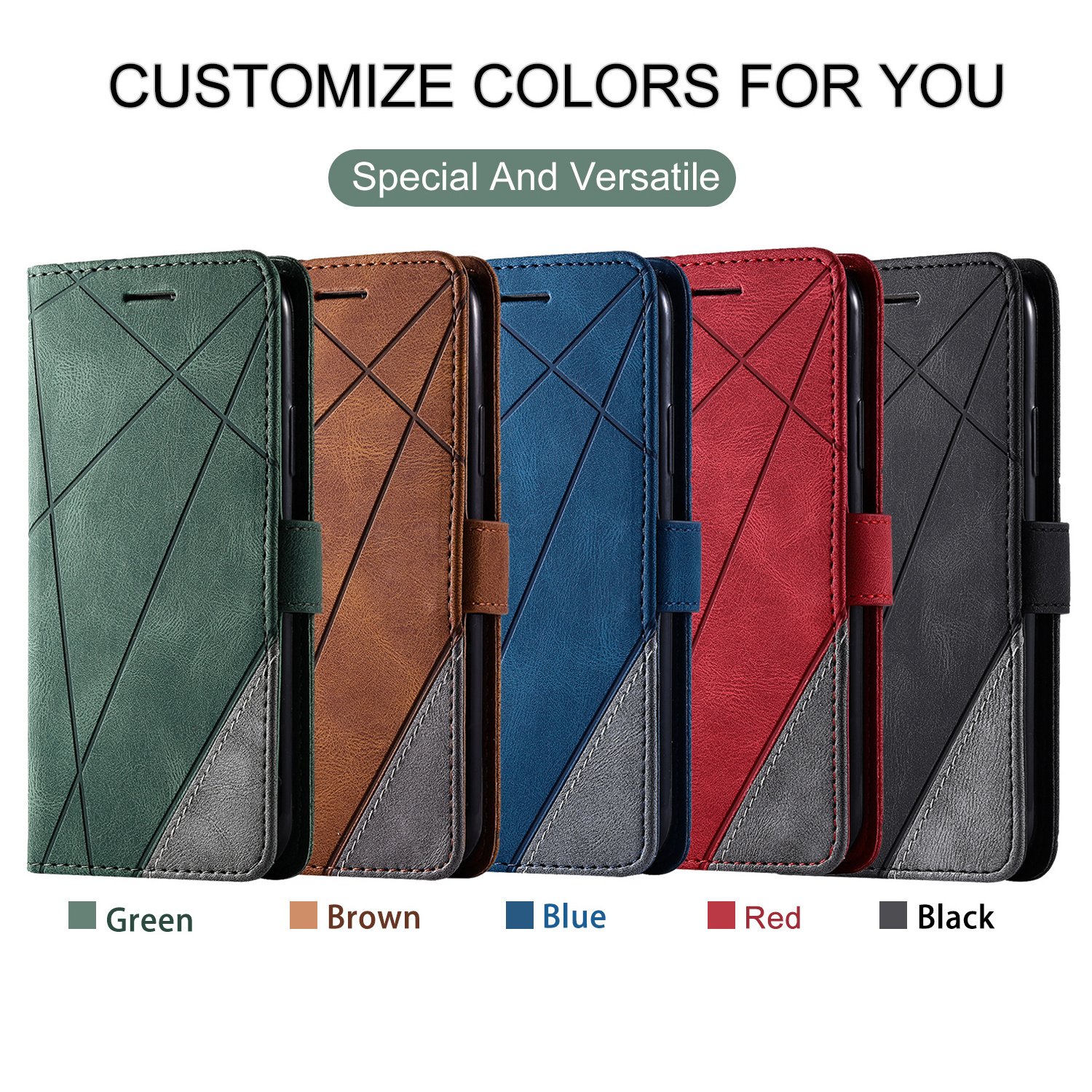 Luxury TPU+PU Flip Wallet Phone Case for iphone 16 15 14 13 12 pro Fashion leather phone case for iphone 14 13 12 11 for samsung