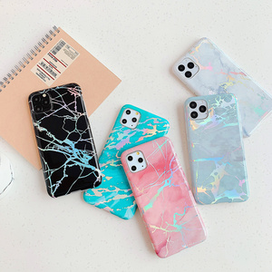 for iphone 12 pro max marble glitter case changing color laser imd marble phone case for iphone 11 12